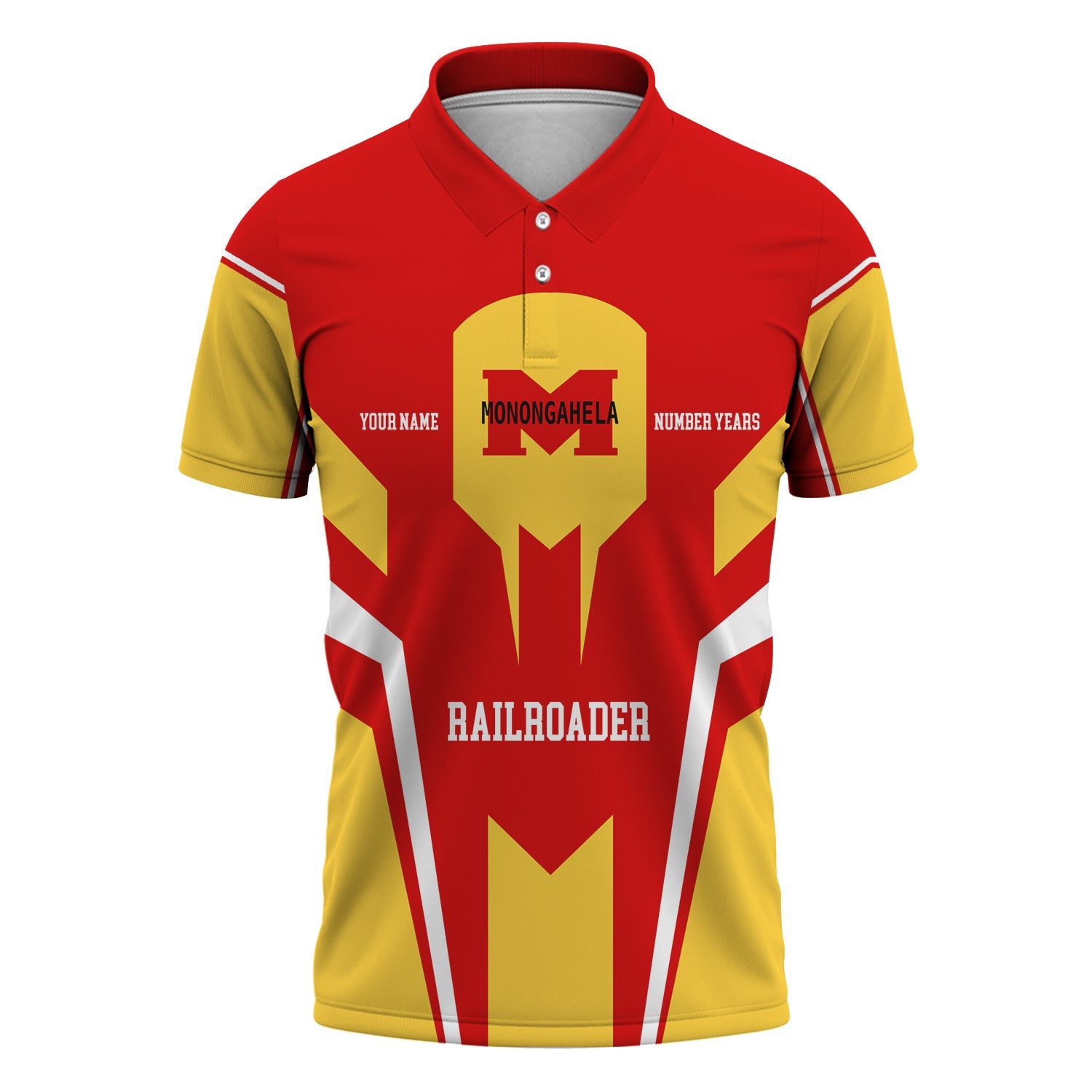Railspirit Personalized Monongahela Railroad Polo Shirt Custom Year Railroader Shirt Gift Idea For Train Lover