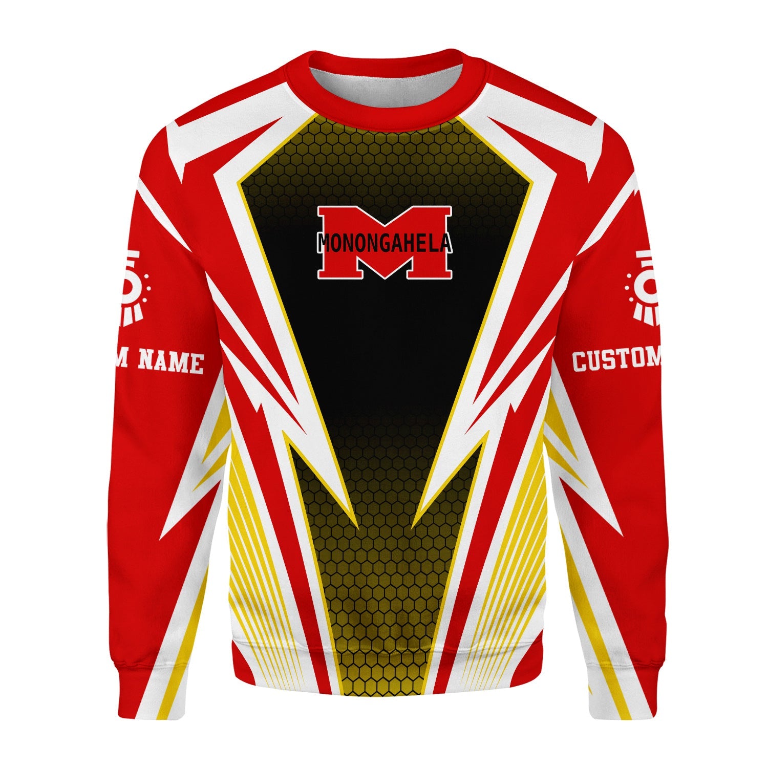 Railspirit Personalized Monongahela Railroad Sweatshirt Lightning Graphic Style Shirt Gift Idea For Train Lover