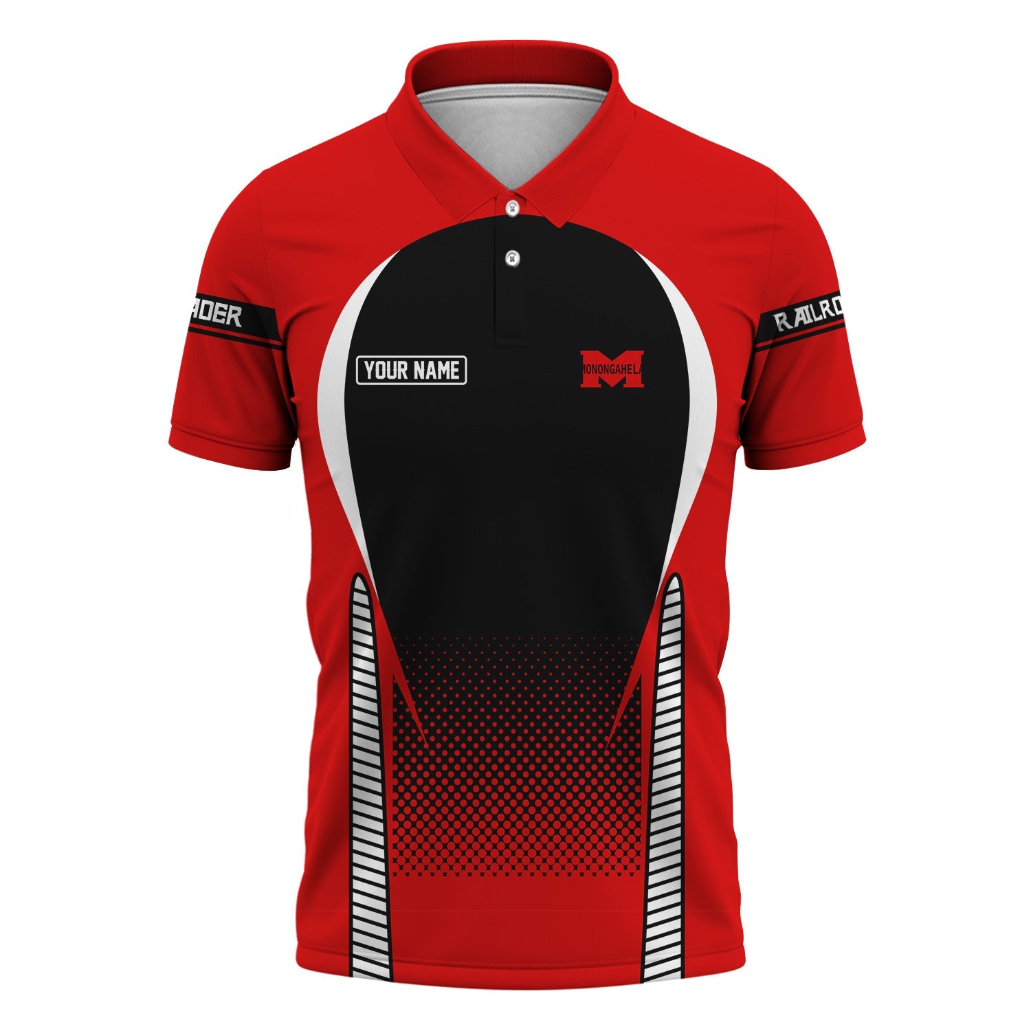 Railspirit Personalized Monongahela Railroad Polo Shirt Stress Is Caused By Not Having Enough Trains Shirt All Over Print