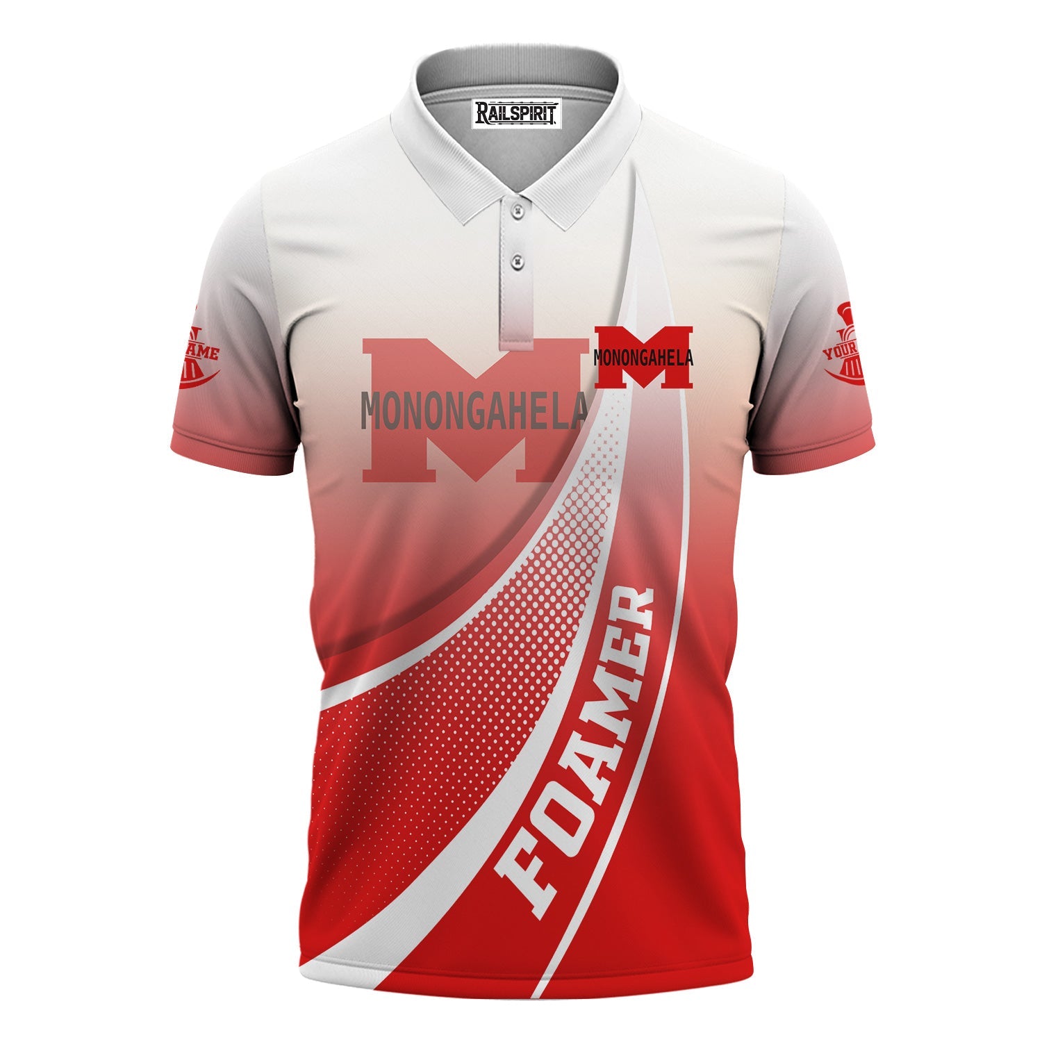 Railspirit Personalized Monongahela Railroad Polo Shirt Railway-Themed Style Shirt Gift Idea For Trainspotter