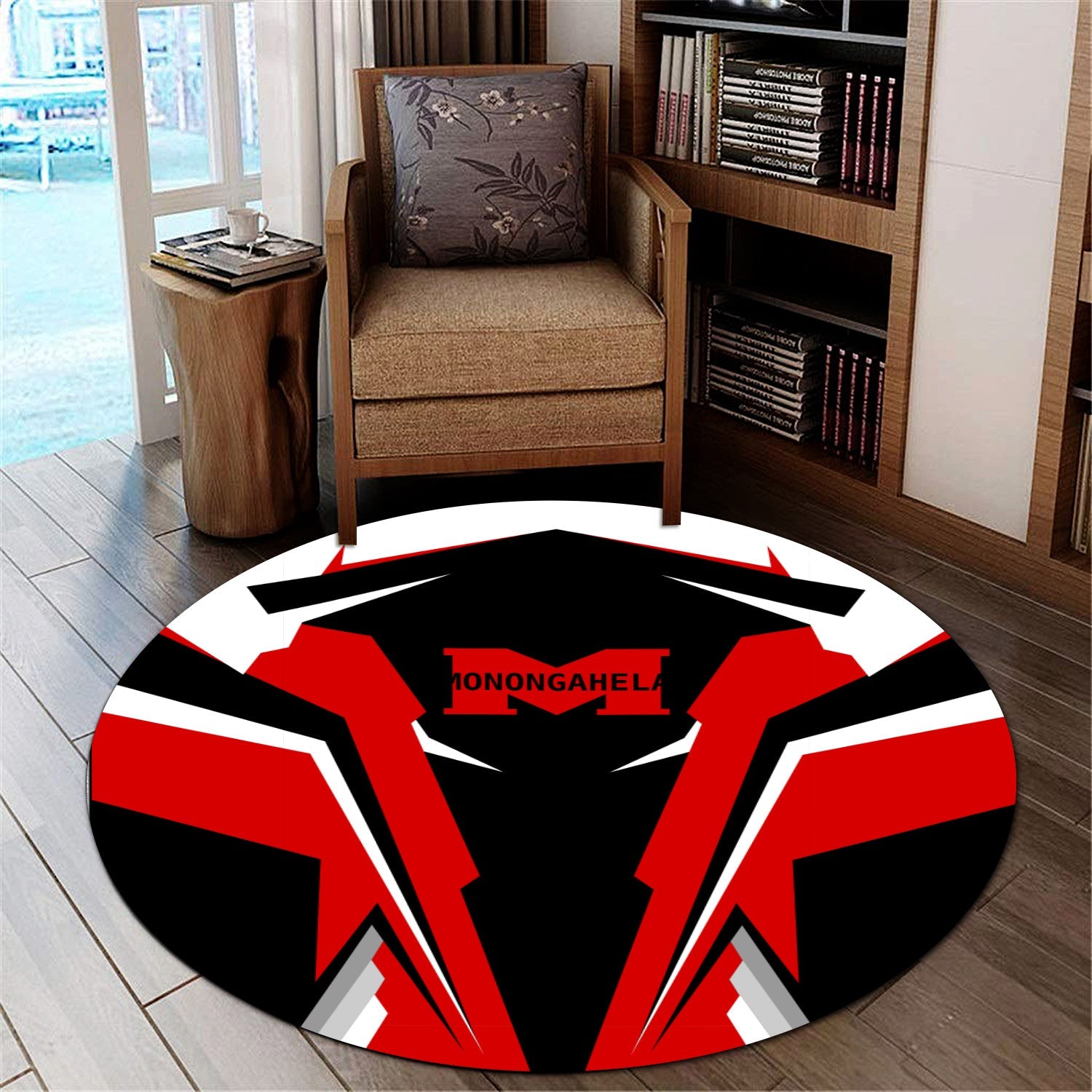 Railspirit Monongahela Railroad Round Mat Strong Line Style Rug All Over Print