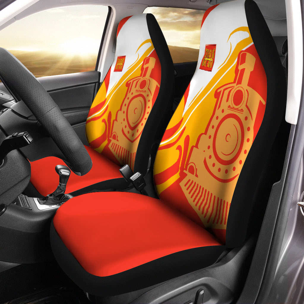 Railspirit Strasburg Railroad Car Seat Cover Flame-Inspired Style Seat Cover Gift Idea For Train Lovers