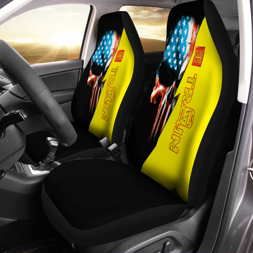 Railspirit Strasburg Railroad Car Seat Cover Train Skull American Flag Style Seat Cover