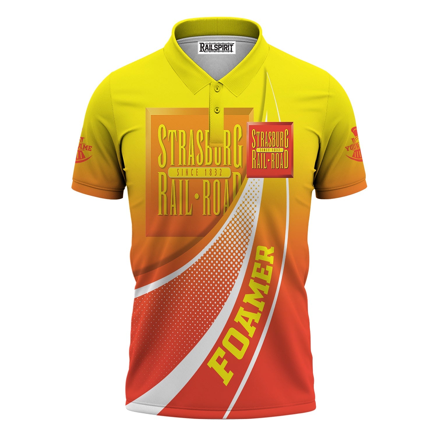 Railspirit Personalized Strasburg Railroad Polo Shirt Railway-Themed Style Shirt Gift Idea For Trainspotter