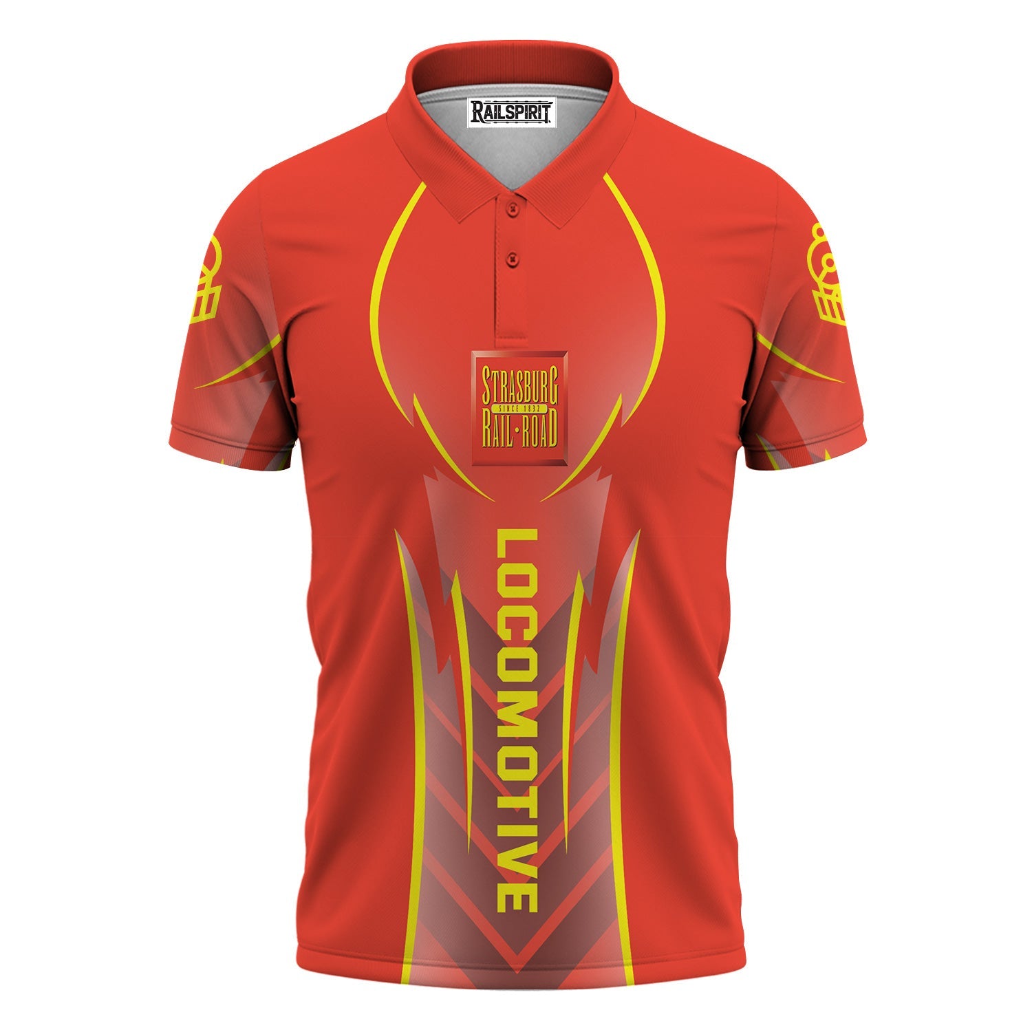 Railspirit Personalized Strasburg Railroad Polo Shirt Striking Line Style Train Shirt For Locomotive Lovers