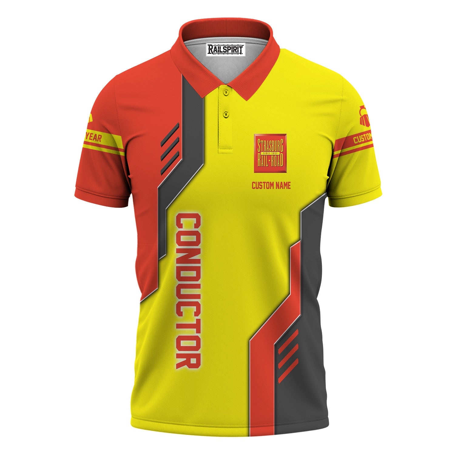 Railspirit Personalized Strasburg Railroad Polo Shirt Unique Railway Style with Custom Job Train Shirt