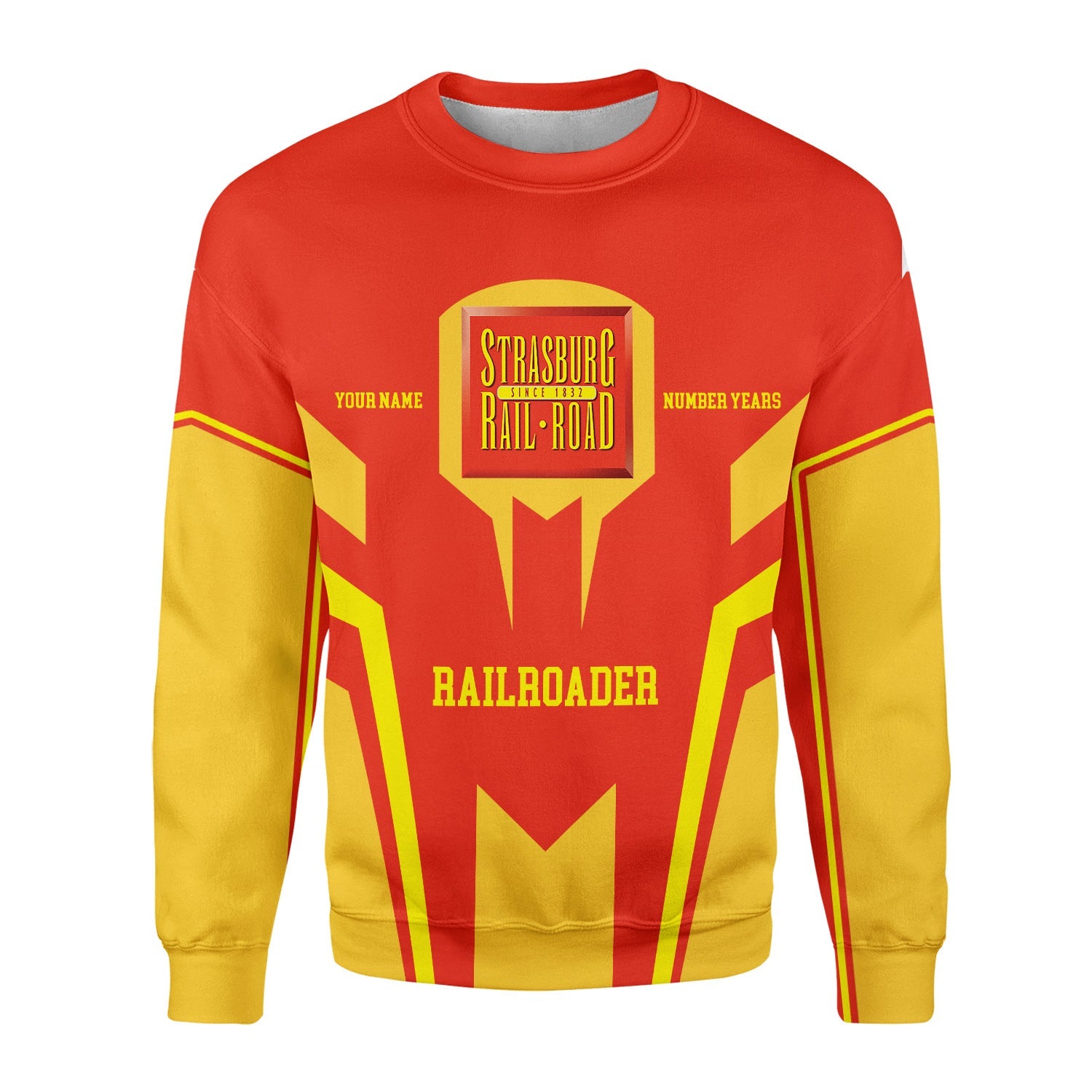 Railspirit Personalized Strasburg Railroad Sweatshirt Custom Year Railroader Shirt Gift Idea For Train Lover