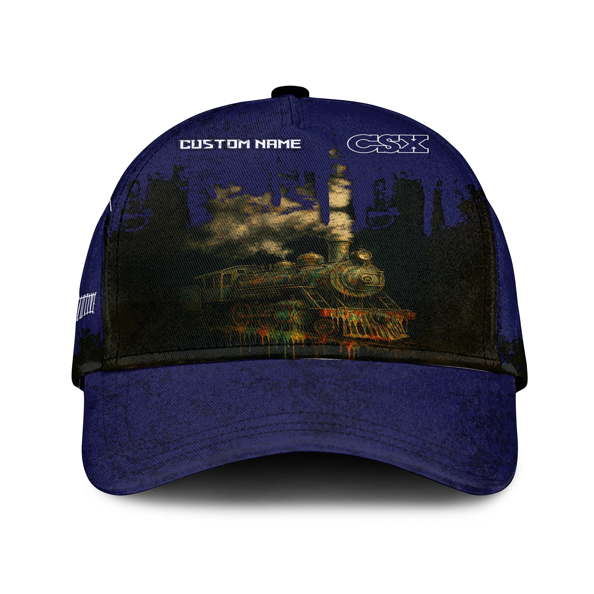 Railspirit Personalized CSX Transportation Railroad Classic Cap Vintage Train Art Style Cap For Locomotive Fans