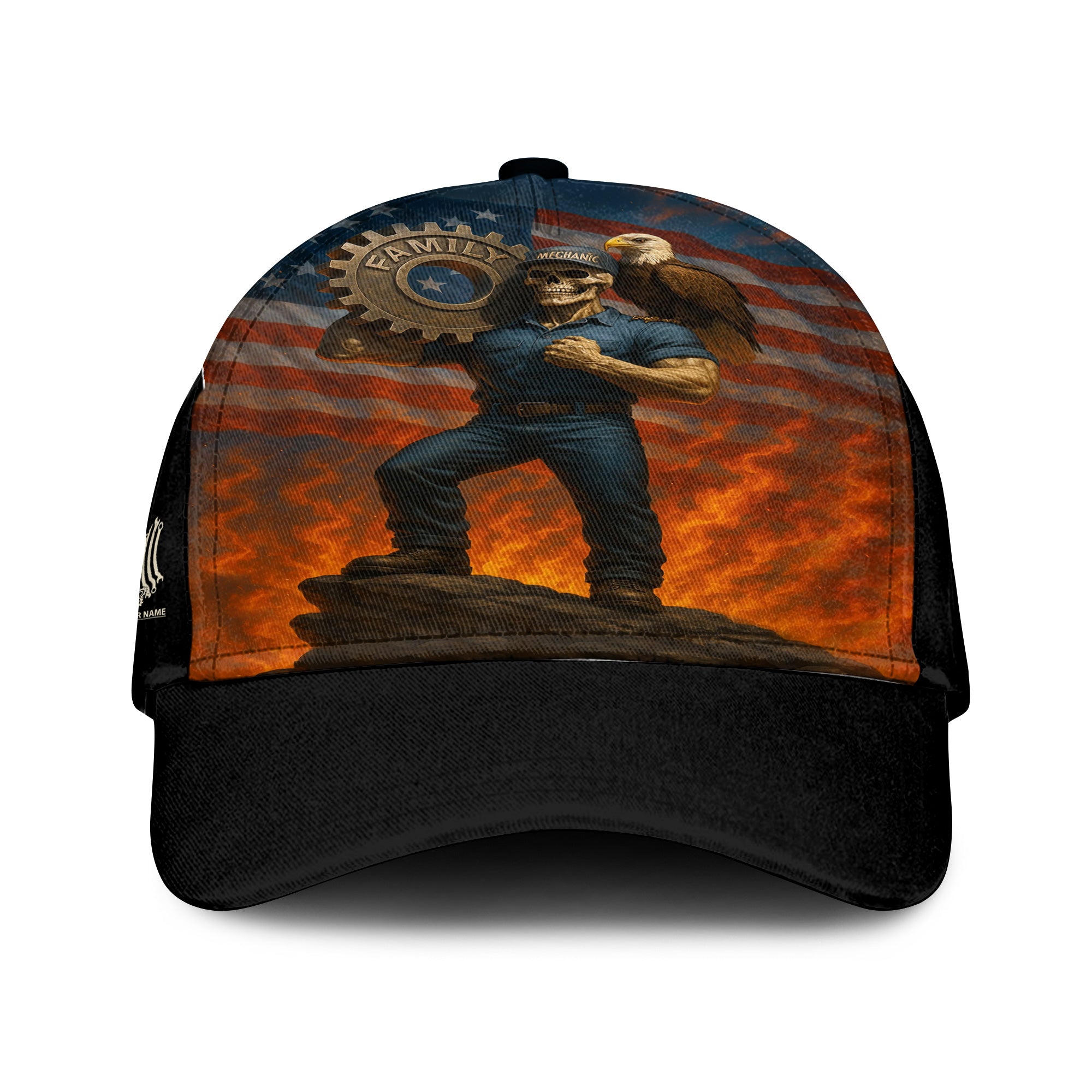 Personalized Classic Cap I'm Proud To Be A Mechanic Love Family And Country USA Flag Design Cap For Mechanics