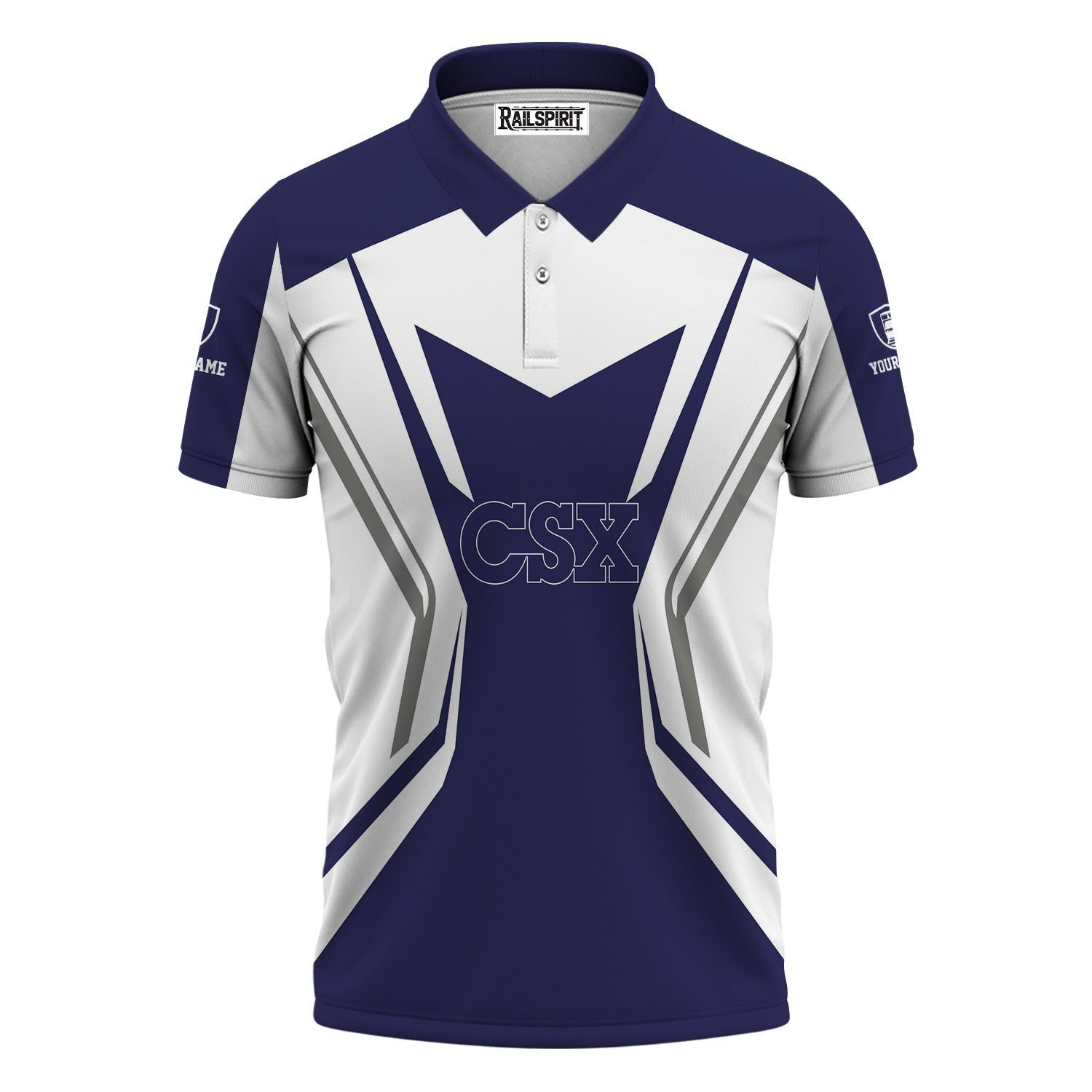 Railspirit Personalized CSX Transportation Railroad Polo Shirt Unique Style with Custom Job Train Shirt