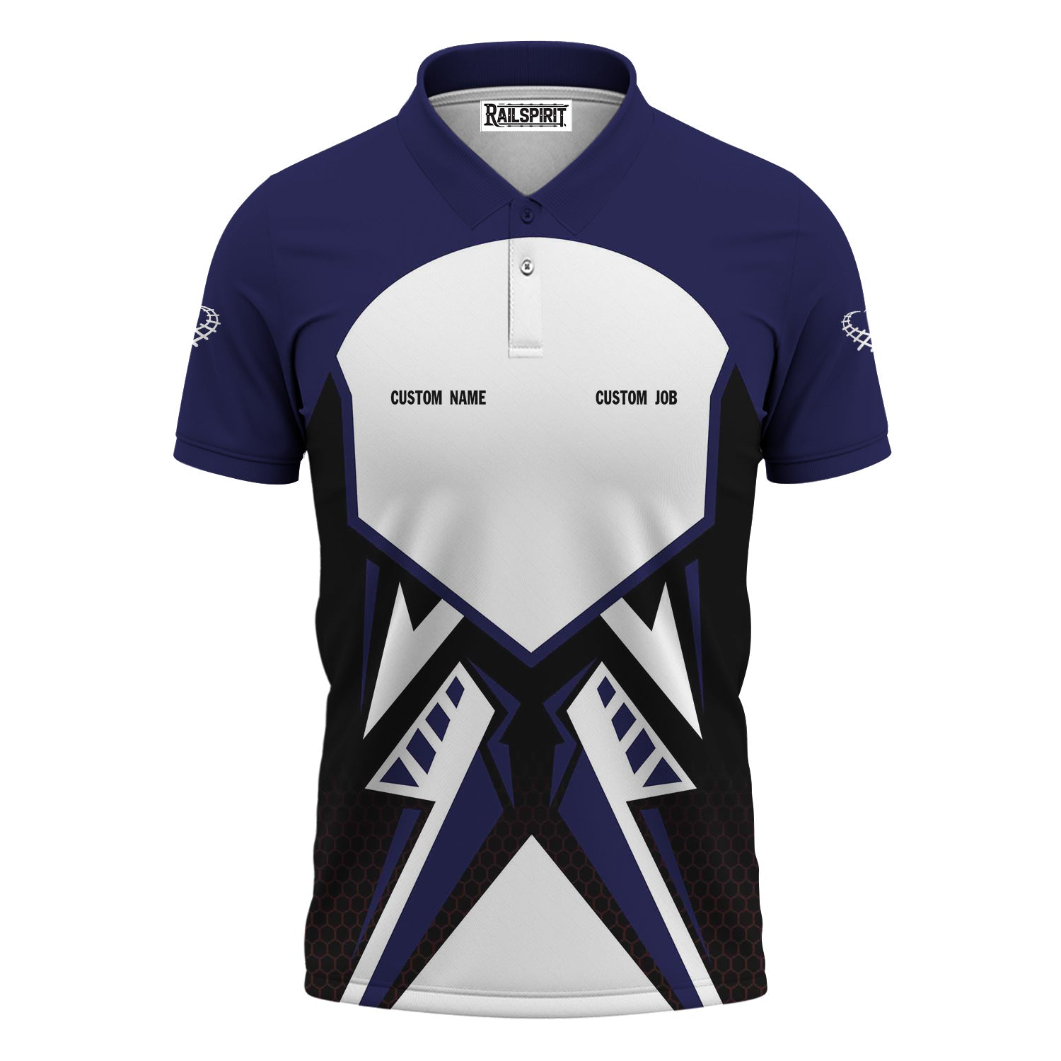 Railspirit Personalized CSX Transportation Railroad Polo Shirt Vibriant Style with Custom Position Train Shirt