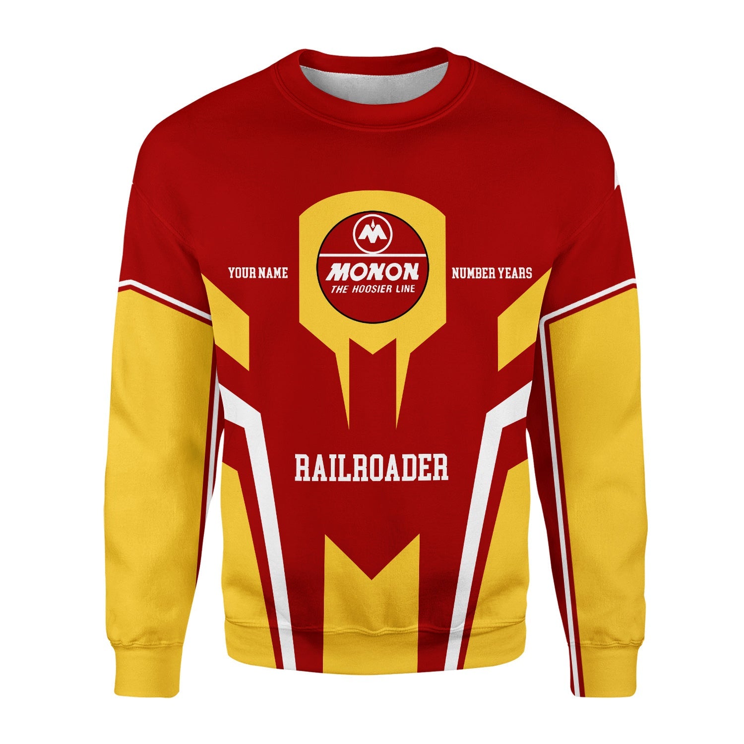Railspirit Personalized Monon Railroad Sweatshirt Custom Year Railroader Shirt Gift Idea For Train Lover