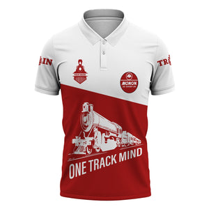 Railspirit Personalized Monon Railroad Polo Shirt One Track Mind Unisex Train Shirt Gift Idea For Train Lover