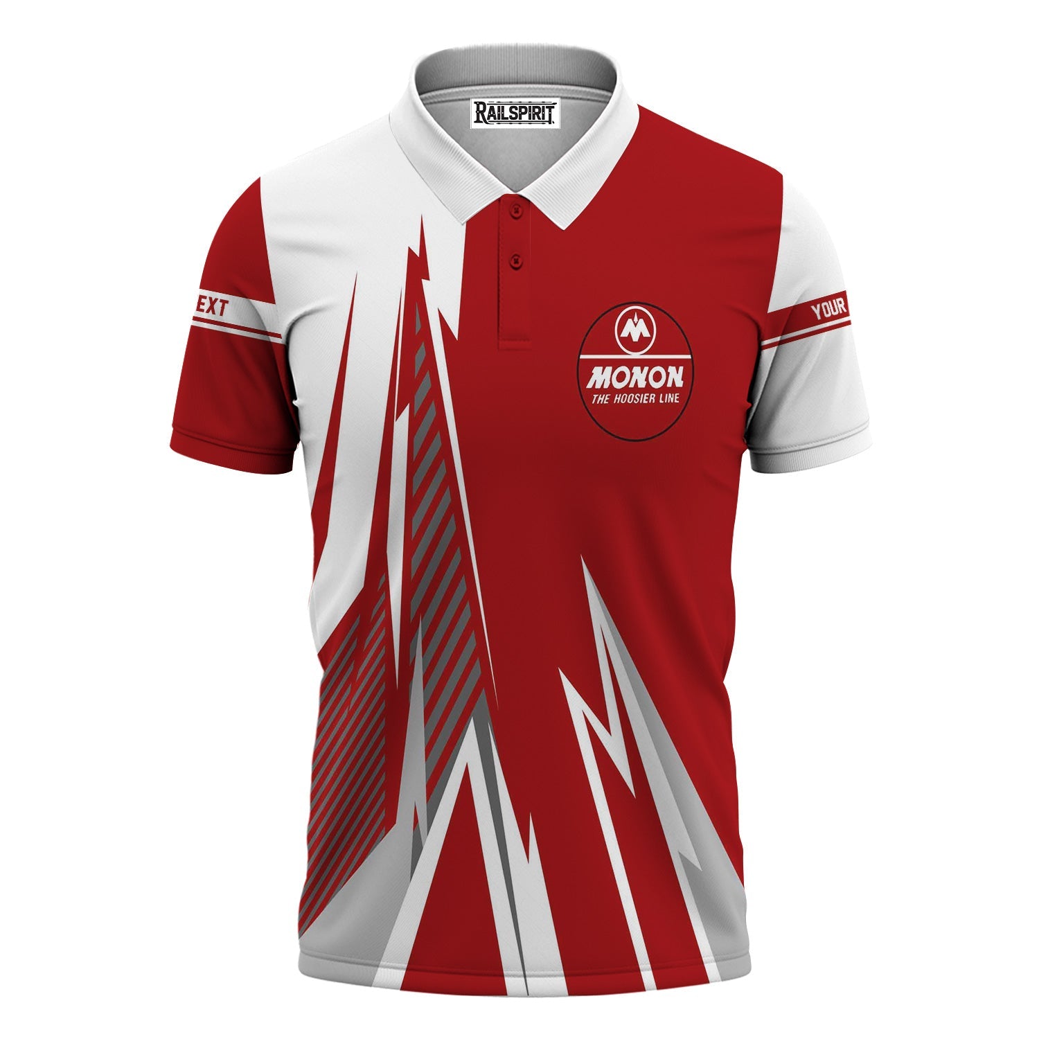 Railspirit Personalized Monon Railroad Polo Shirt Lightning-Inspired Railway Style Shirt For Train Lovers