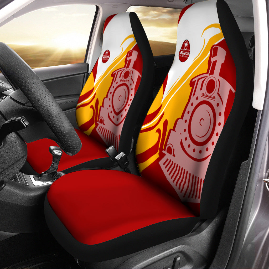 Railspirit Monon Railroad Car Seat Cover Flame-Inspired Style Seat Cover Gift Idea For Train Lovers