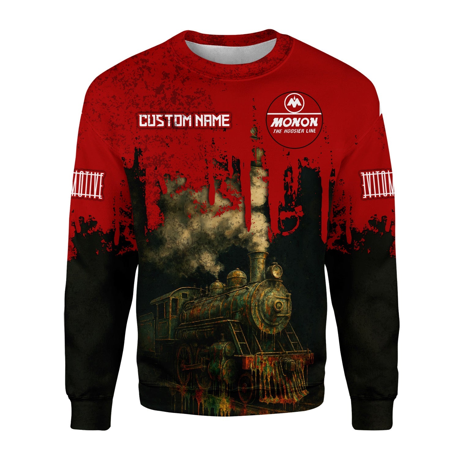 Railspirit Personalized Monon Railroad Sweatshirt Vintage Train Art Style Shirt For Locomotive Fans