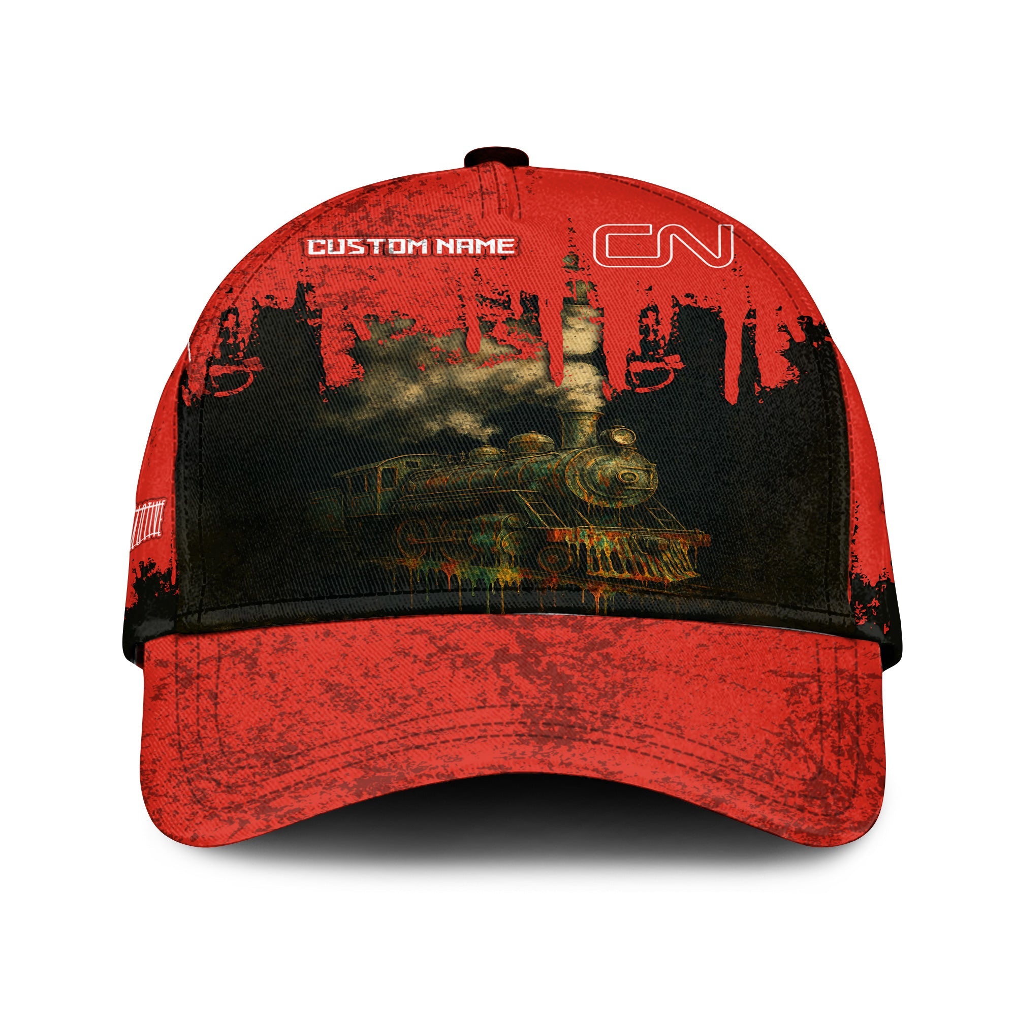 Railspirit Personalized Canadian National Railroad Classic Cap Vintage Train Art Style Cap For Locomotive Fans