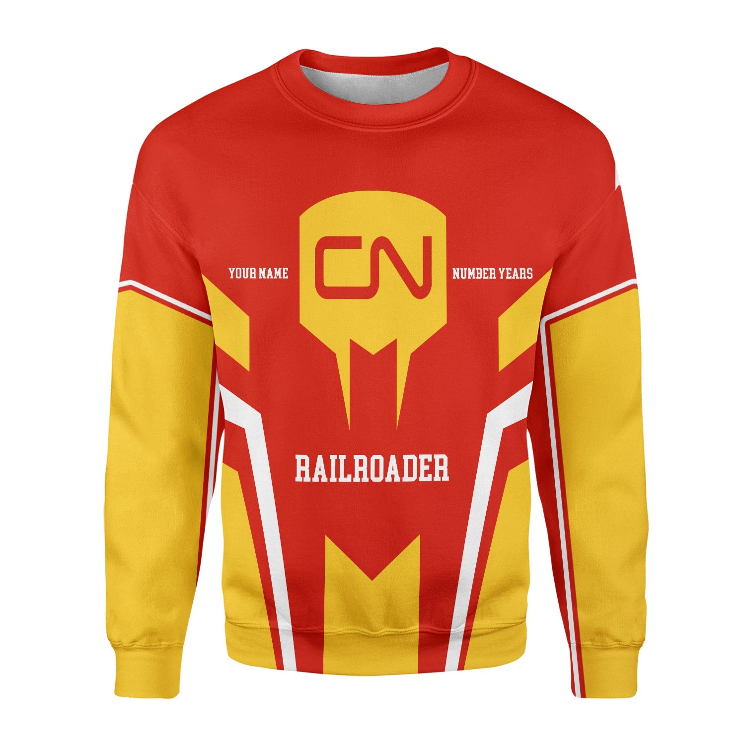 Railspirit Personalized Canadian National Railroad Sweatshirt Custom Year Railroader Shirt Gift Idea For Train Lover