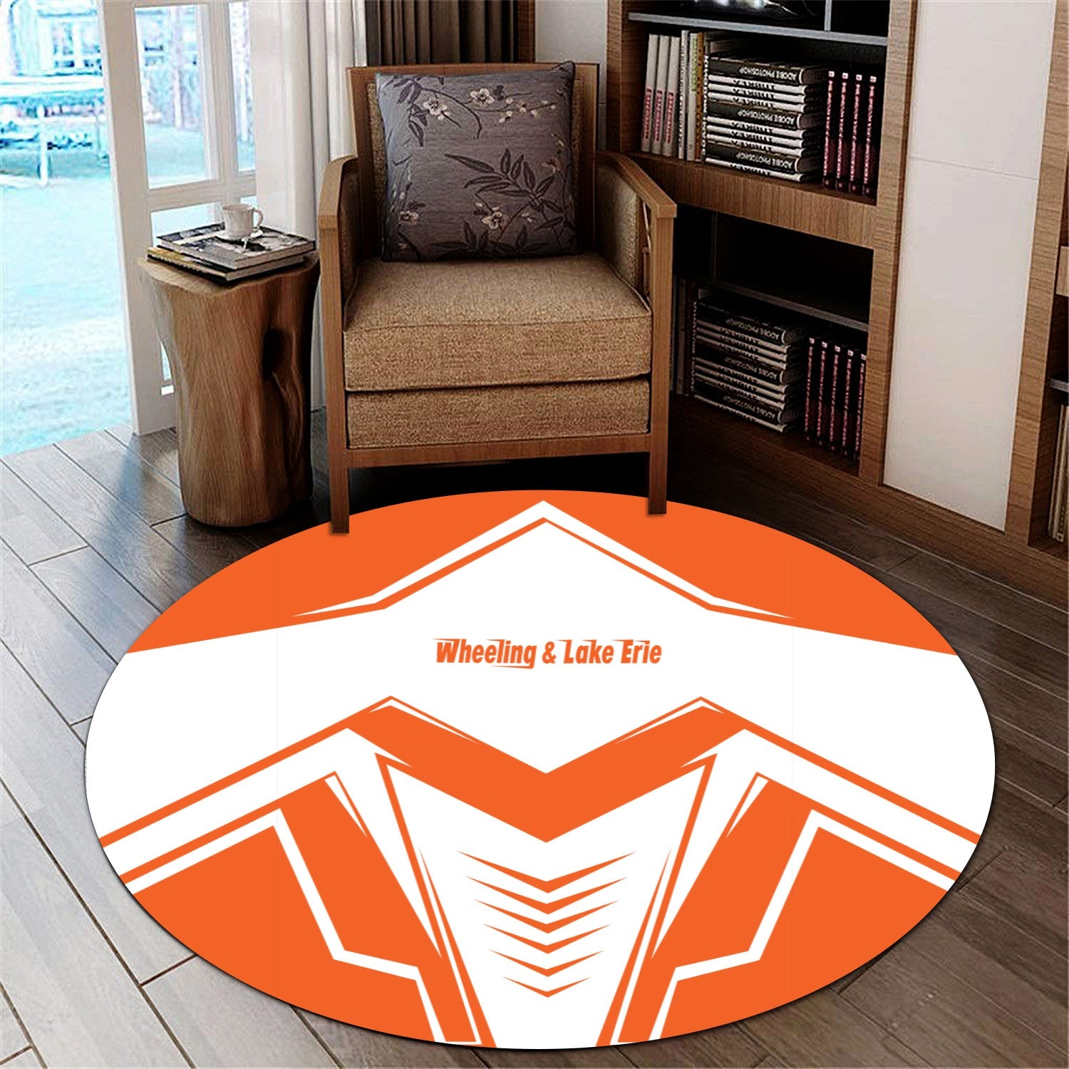 Railspirit Wheeling And Lake Erie Railroad Round Mat Railway Trainspotter Style Mat Gift Idea For Foamers