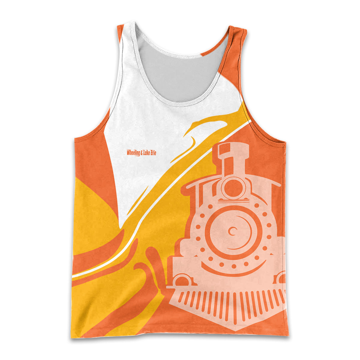 Railspirit Personalized Wheeling And Lake Erie Railroad Men Tank Top Flame-Inspired Style Shirt Gift Idea For Train Lovers