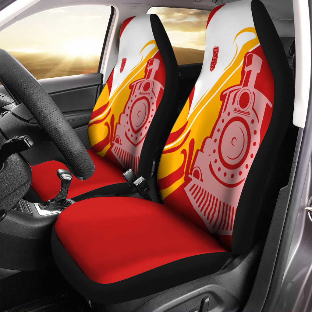 Railspirit Bangor And Aroostook Railroad Car Seat Cover Flame-Inspired Style Seat Cover Gift Idea For Train Lovers