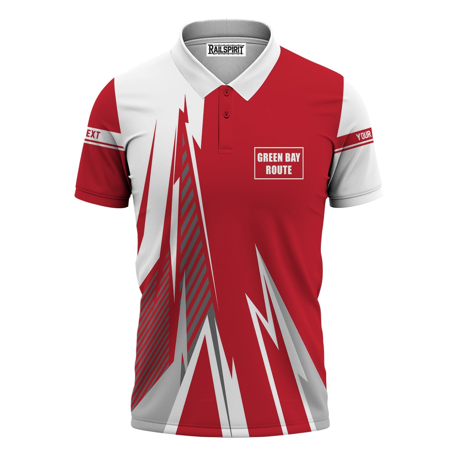 Railspirit Personalized Green Bay & Western Railroad Polo Shirt Lightning-Inspired Railway Style Shirt For Train Lovers