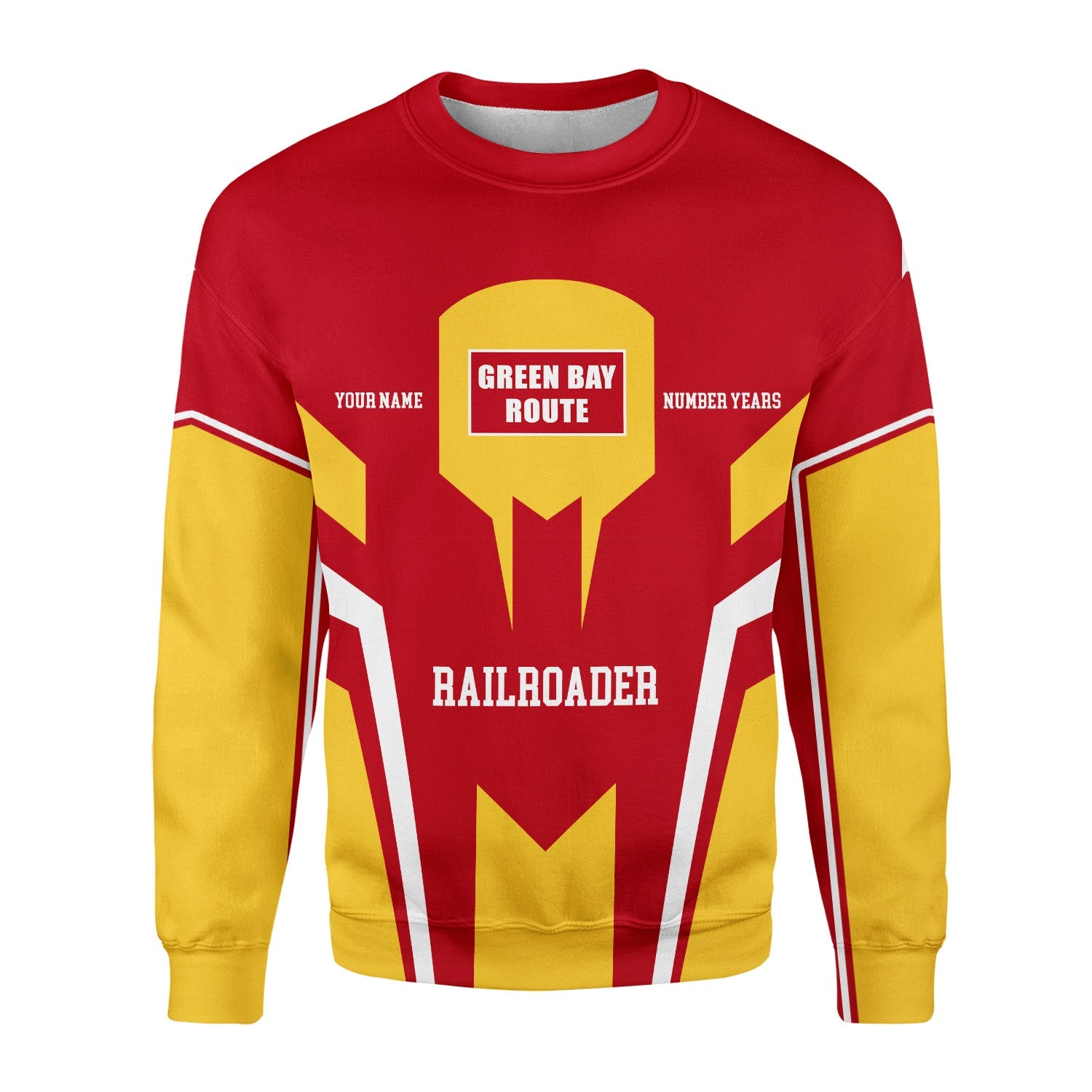 Railspirit Personalized Green Bay & Western Railroad Sweatshirt Custom Year Railroader Shirt Gift Idea For Train Lover