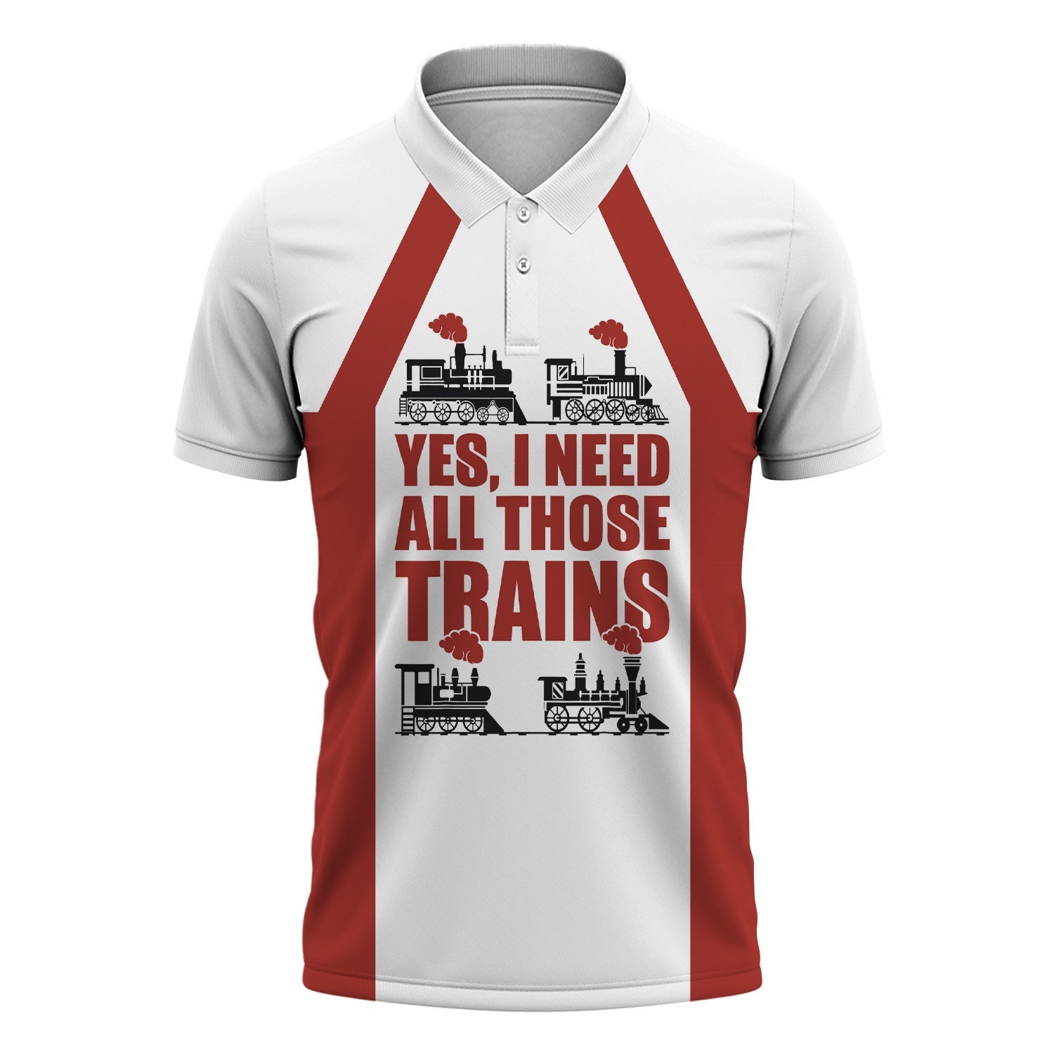 Railspirit Custom Name New Hope Railroad Polo Shirt Yes I Need All Those Train Printed Shirt