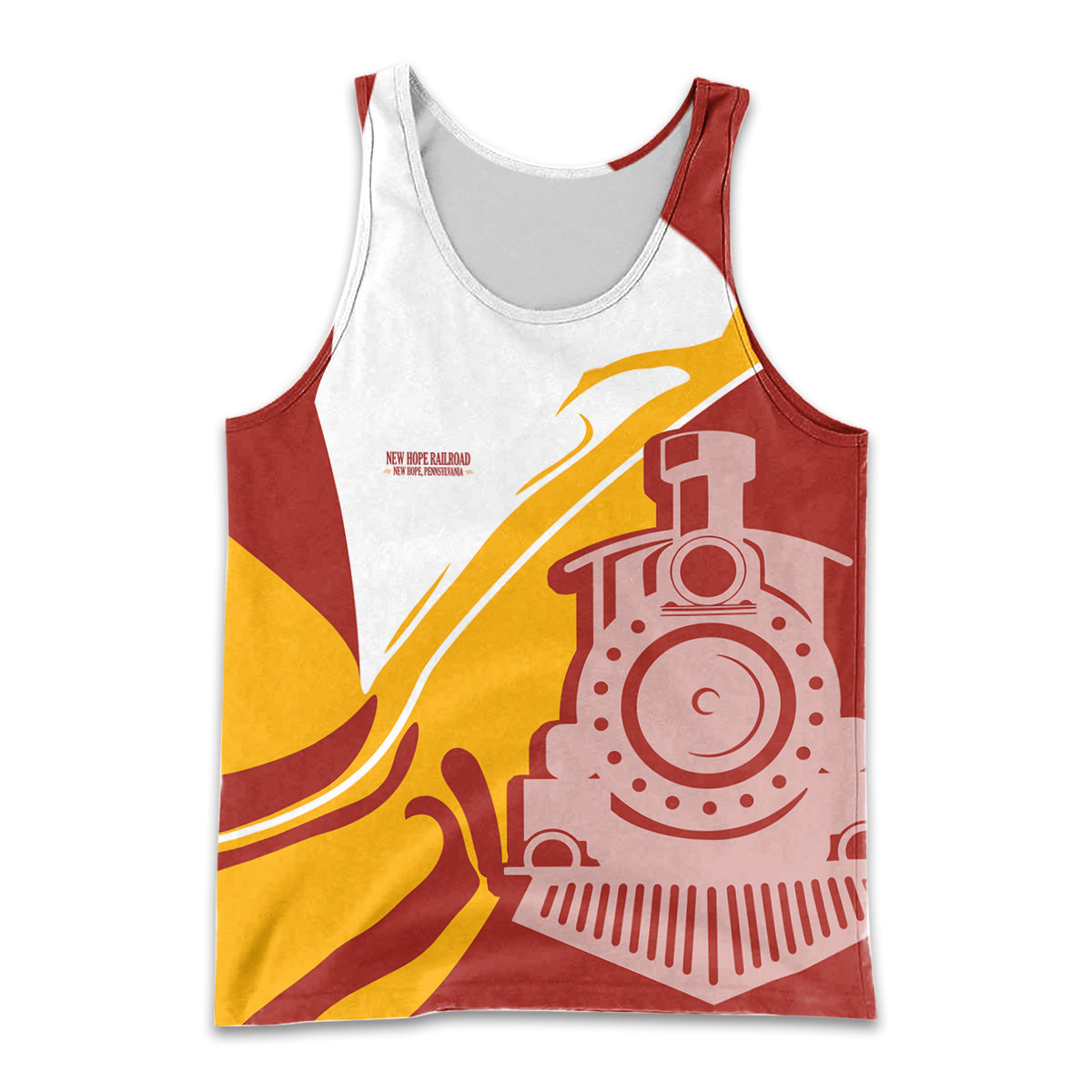 Railspirit Personalized New Hope Railroad Men Tank Top Flame-Inspired Style Shirt Gift Idea For Train Lovers