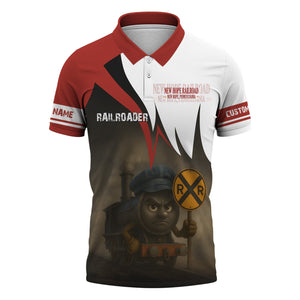 Railspirit Personalized New Hope Railroad Polo Shirt Angry Train Polo Shirt Gift Idea For Train Lover
