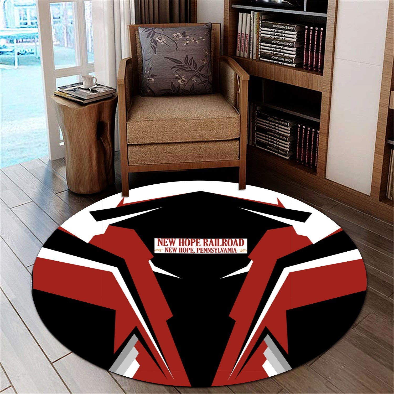 Railspirit New Hope Railroad Round Mat Strong Line Style Rug All Over Print