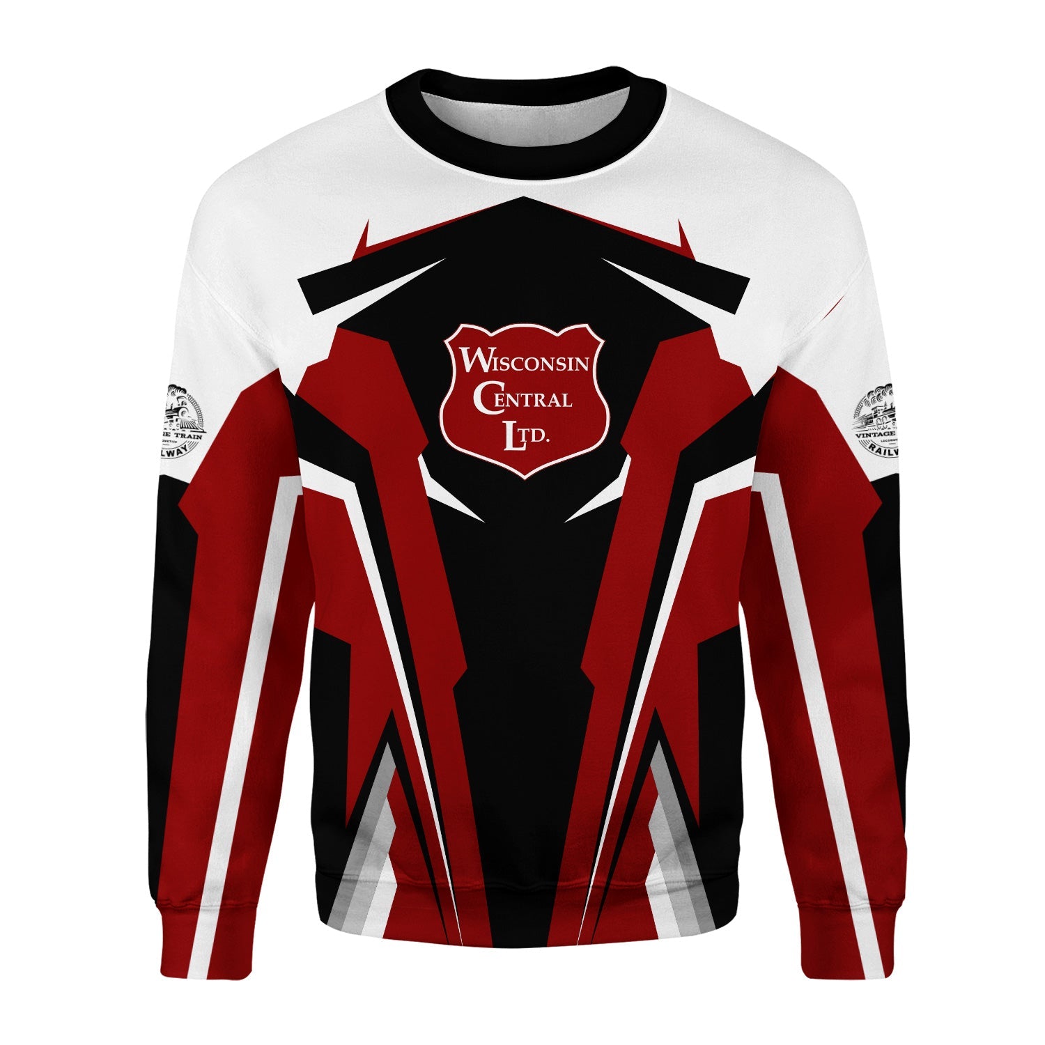 Railspirit Personalized Wisconsin Central Ltd Railroad Sweatshirt Strong Line Style Train Unisex Shirt All Over Print