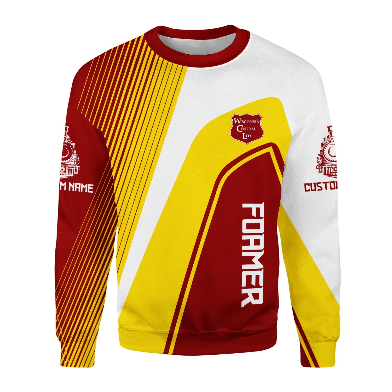 Railspirit Personalized Wisconsin Central Ltd Railroad Sweatshirt Vibrant Striking Style Shirt For Rail Enthusiasts