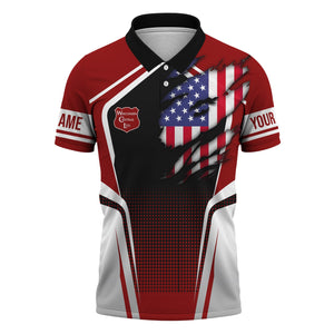 Railspirit Personalized Wisconsin Central Ltd Railroad Polo Shirt American Eagle Vintage Train Shirt