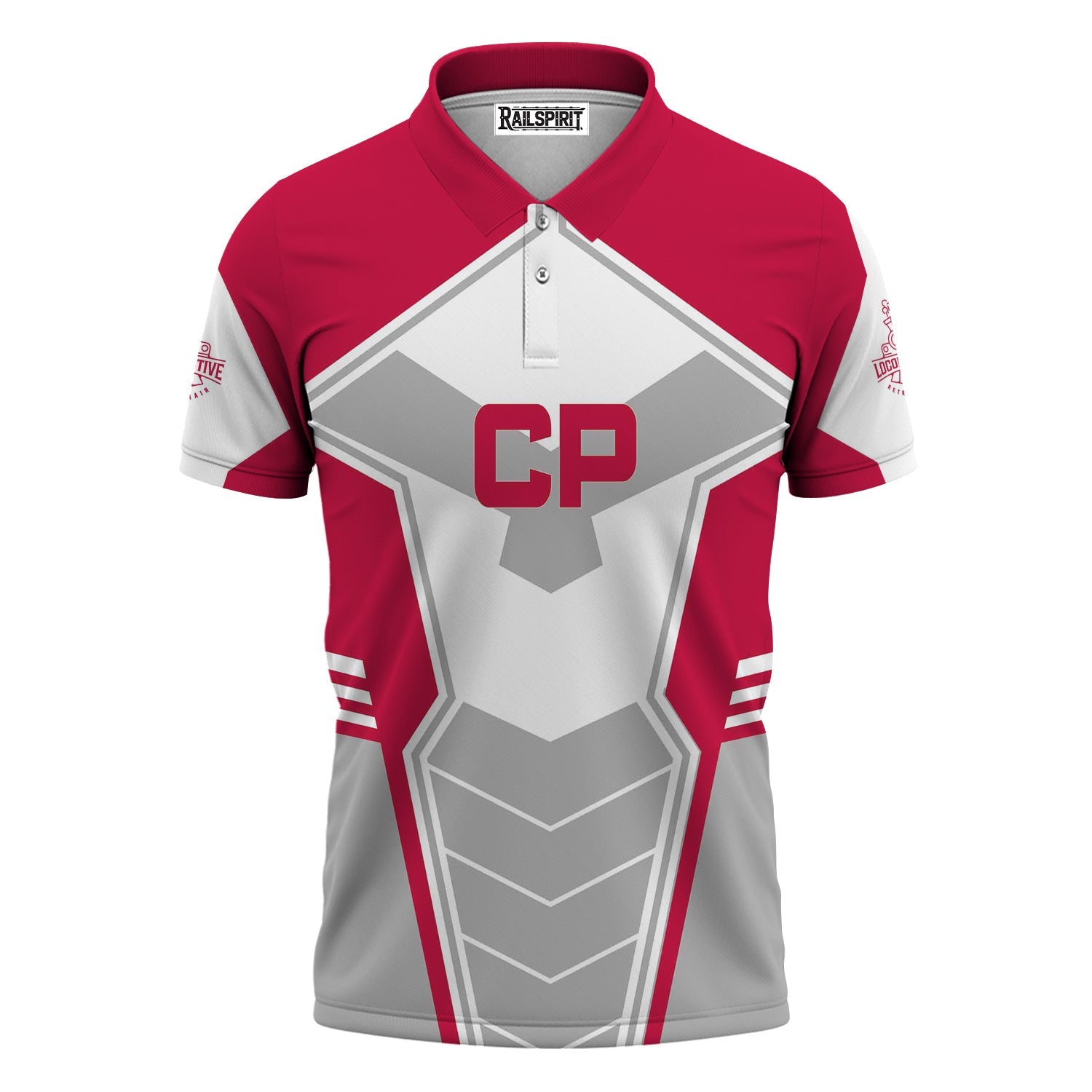 Railspirit Personalized Canadian Pacific Railroad Polo Shirt Engine-Inspired Style Train Shirt for Railroad Fanatic