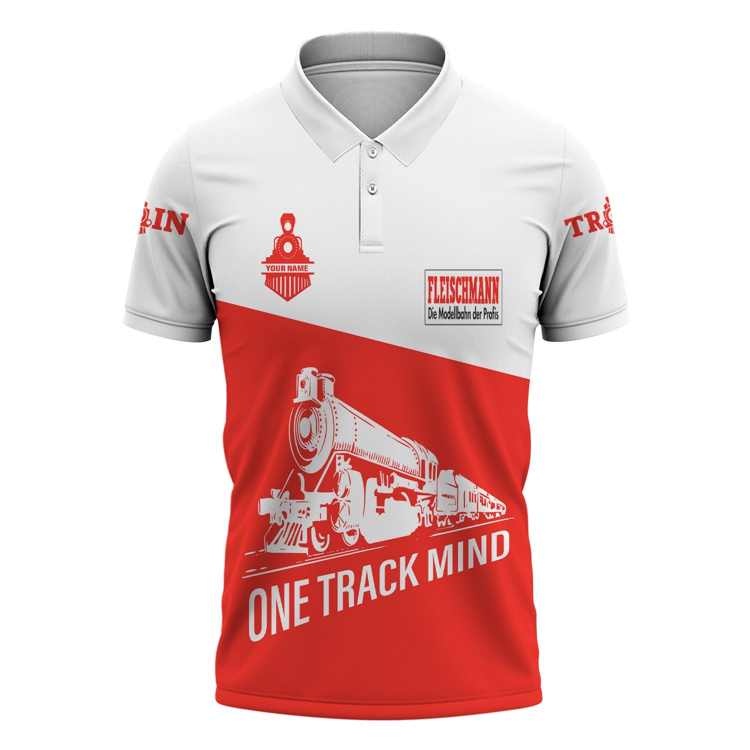 Railspirit Personalized Fleischmann And Western Railroad Polo Shirt One Track Mind Unisex Train Shirt Gift Idea For Train Lover