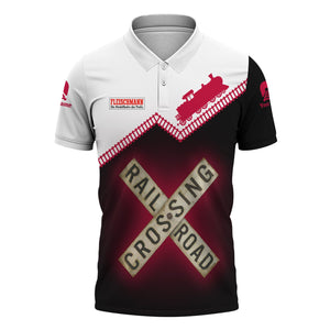 Railspirit Personalized Fleischmann And Western Railroad Polo Shirt Railroad Crossing Printed Train Track Shirt