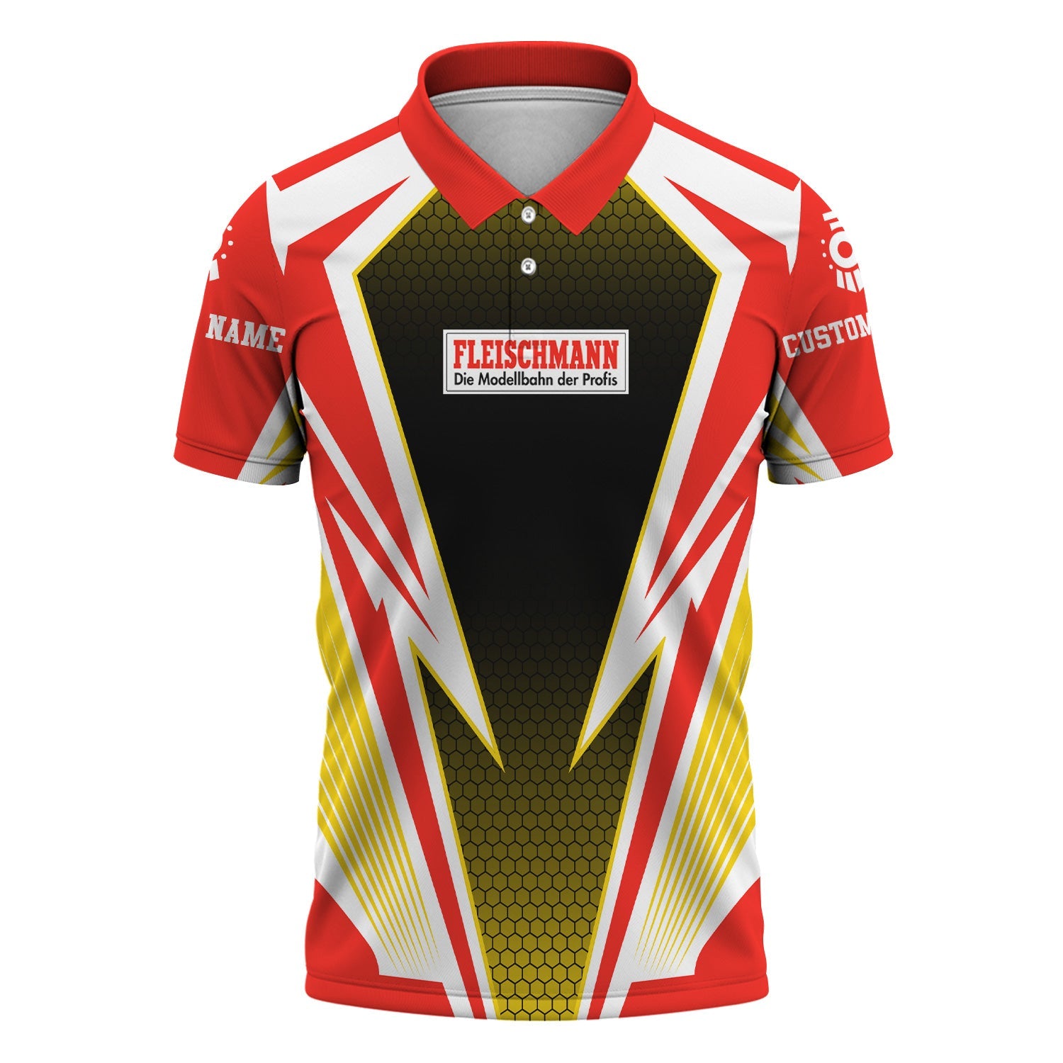 Railspirit Personalized Fleischmann And Western Railroad Polo Shirt Lightning Graphic Style Shirt Gift Idea For Train Lover