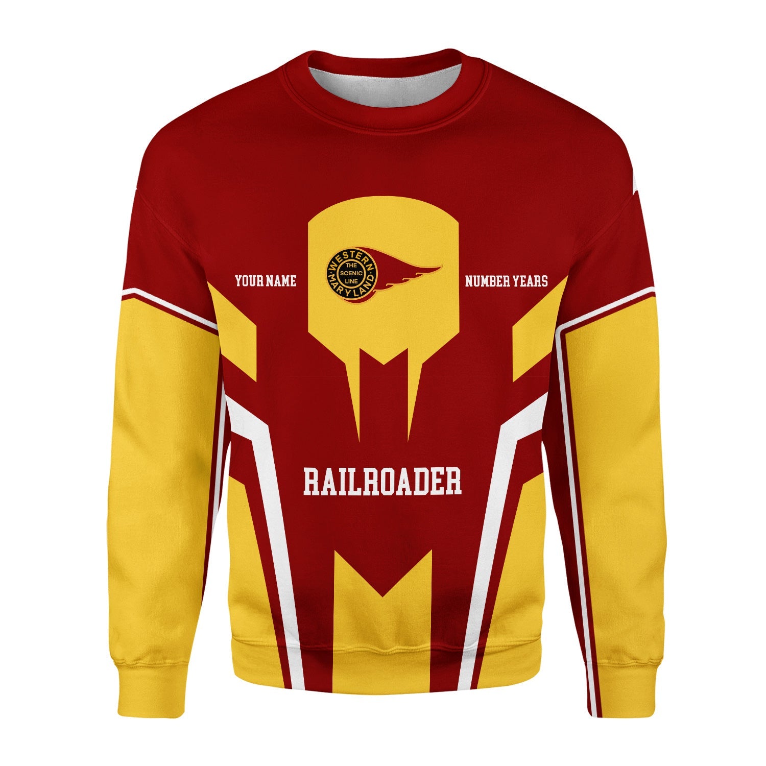 Railspirit Personalized Western Maryland Railway Sweatshirt Custom Year Railroader Shirt Gift Idea For Train Lover