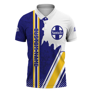 Railspirit Personalized Santa Fe Railway Polo Shirt Atchison, Topeka and Santa Fe Railway All Over Printed Unisex Shirt