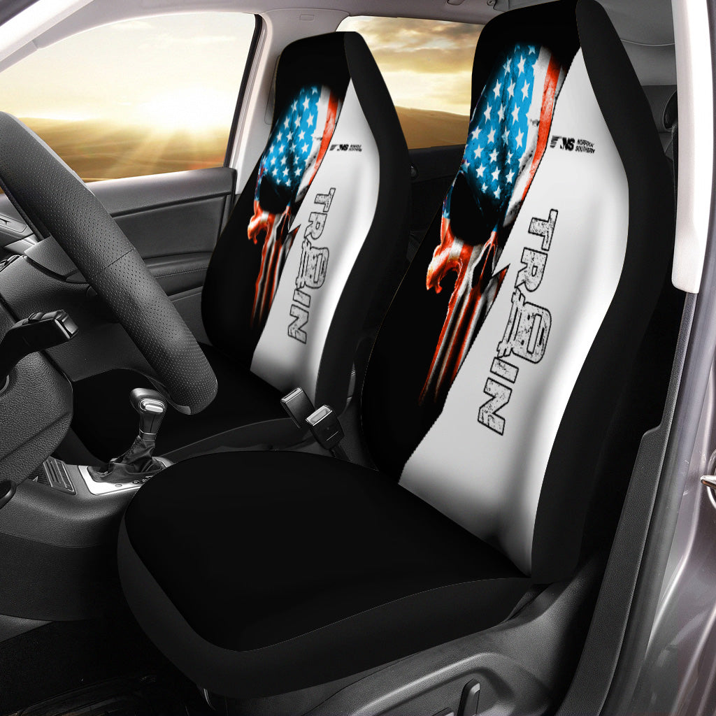 Railspirit Norfolk Southern Railway Car Seat Cover Train Skull American Flag Style Seat Cover