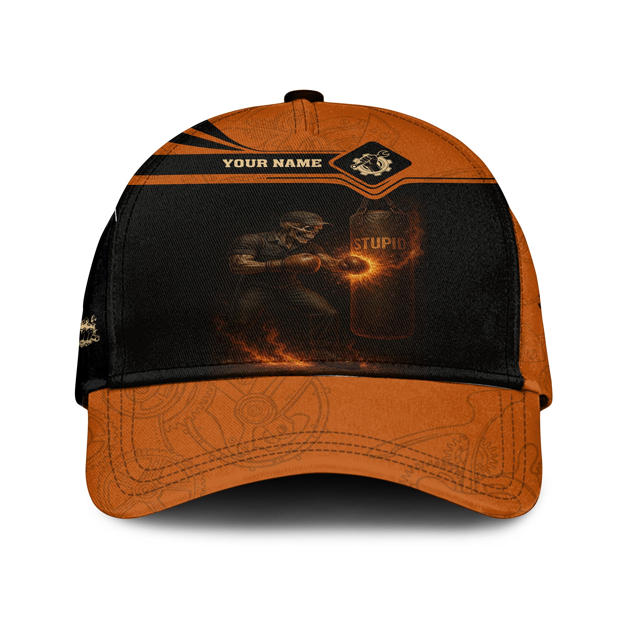 Personalized Classic Cap Mechanic Fighting The Forces Of Stupid Everyday Boxing Funny Design Cap For Mechanics