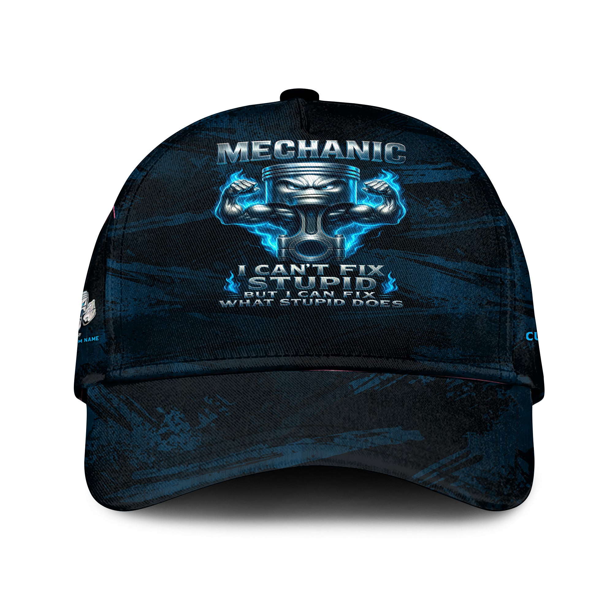 Personalized Classic Cap Mechanic I Can't Fix Stupid But I Can Fix What Stupid Does Muscle Piston Design Cap For Mechanics