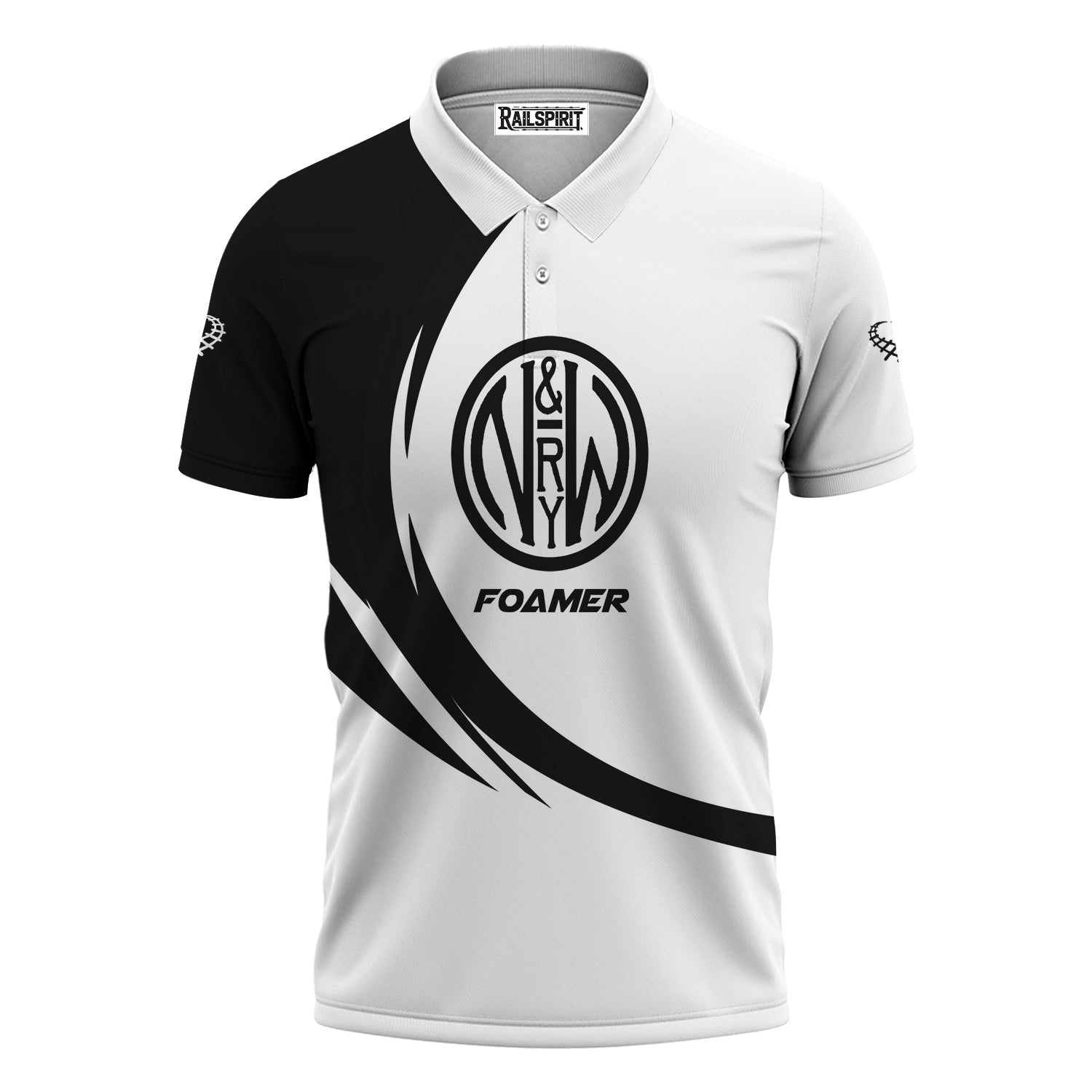 Railspirit Personalized Norfolk and Western Railway Polo Shirt Unique Graphic Style N&W Shirt For Train Enthusiasts
