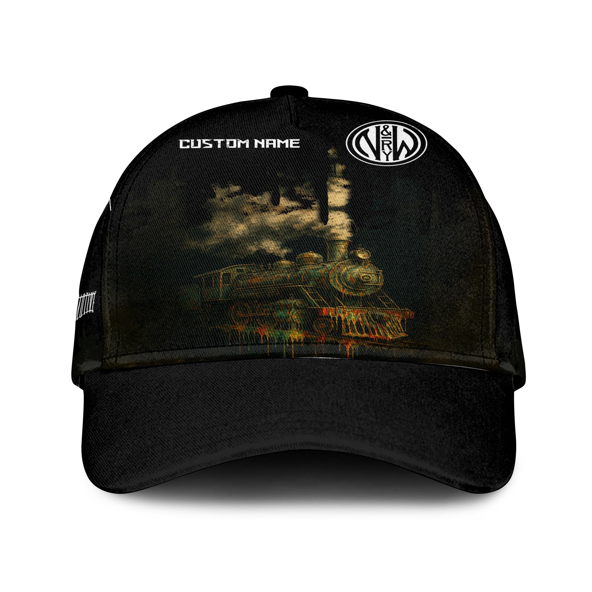 Railspirit Personalized Norfolk and Western Railway Classic Cap Vintage Train Art Style N&W Cap For Locomotive Fans
