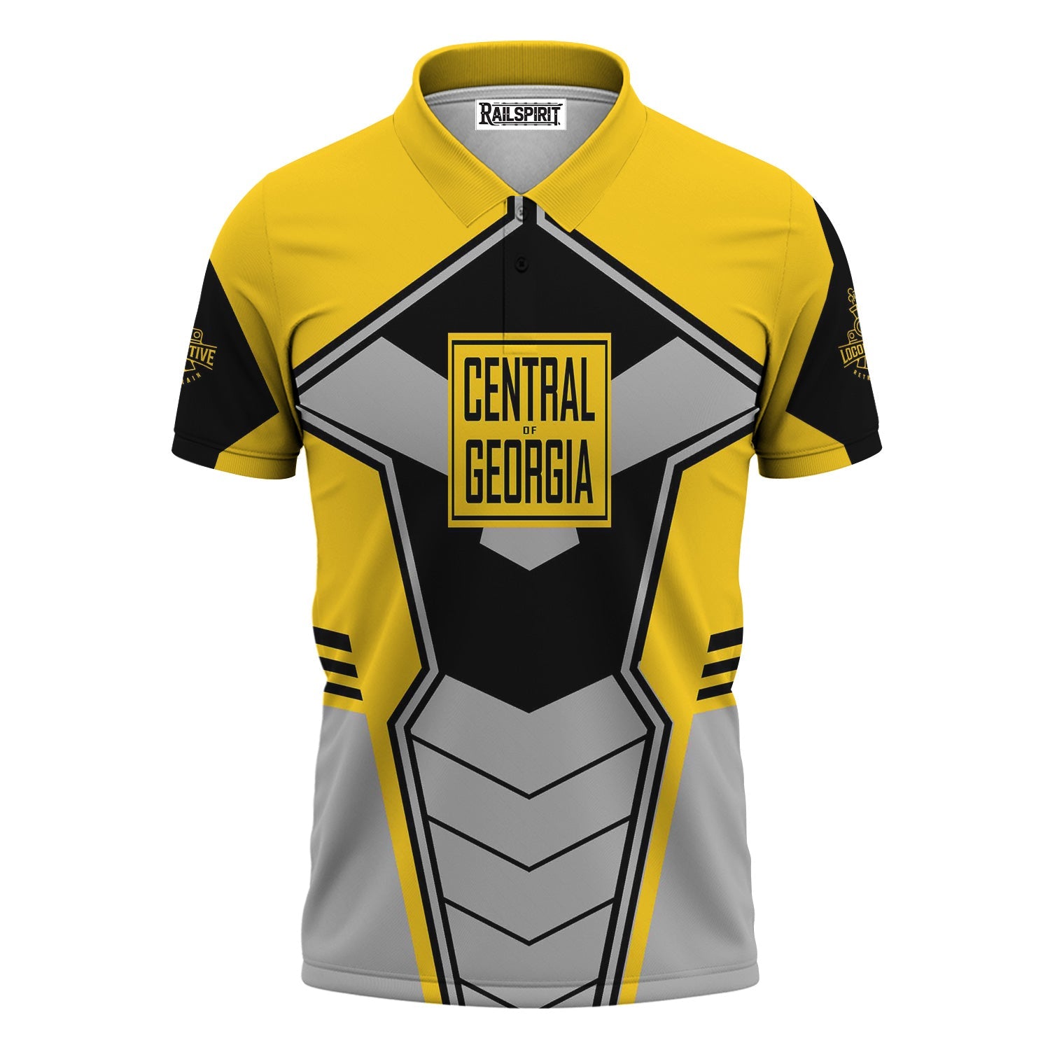 Railspirit Personalized Central of Georgia Railway Polo Shirt Engine-Inspired Style Train Shirt for Railroad Fanatic