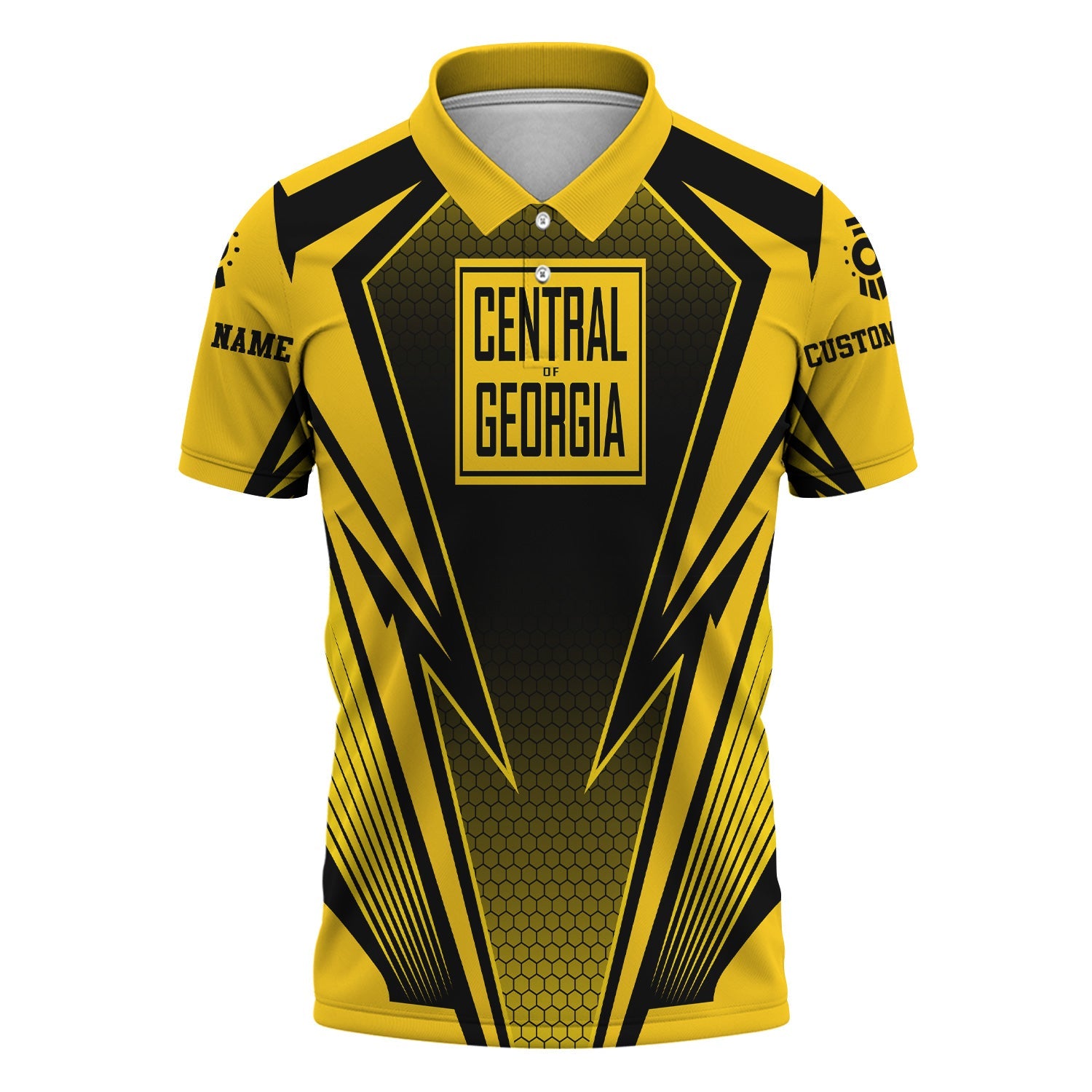 Railspirit Personalized Central of Georgia Railway Polo Shirt Lightning Graphic Style Shirt Gift Idea For Train Lover