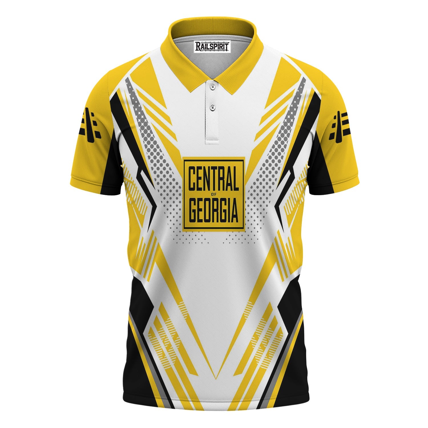 Railspirit Personalized Central of Georgia Railway Polo Shirt Railroad Tribute Design Train Shirt for Train Lovers