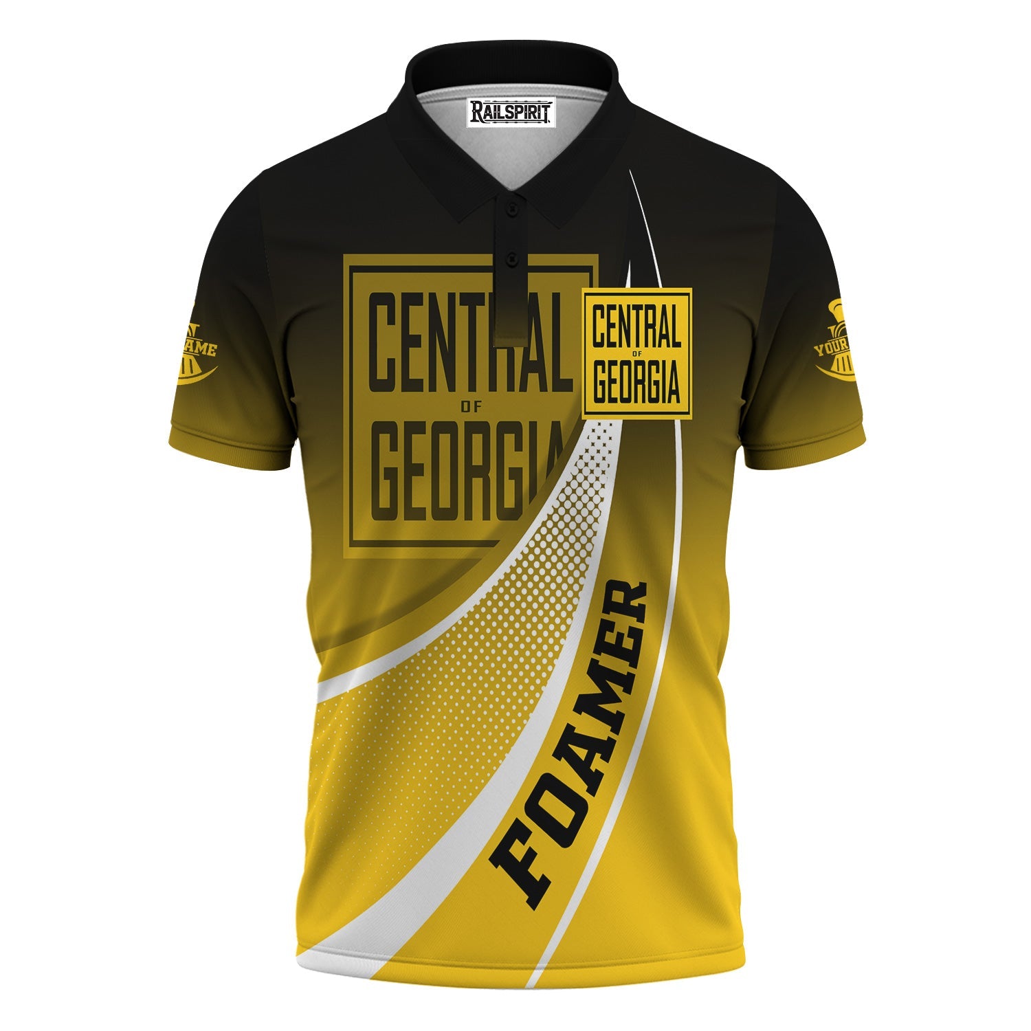 Railspirit Personalized Central of Georgia Railway Polo Shirt Railway-Themed Style Shirt Gift Idea For Trainspotter
