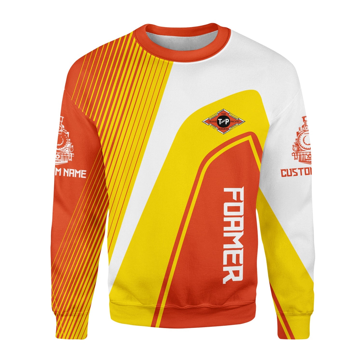 Railspirit Personalized Texas and Pacific Railway Sweatshirt Vibrant Striking Style Shirt For Rail Enthusiasts